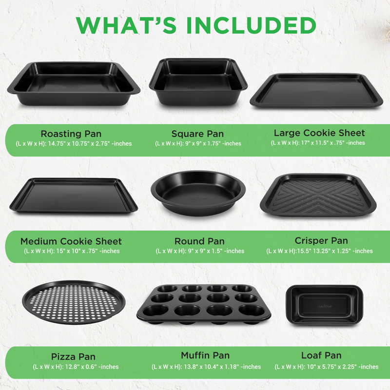 Nutrichef Set de 10 Moules Mini‑tartes 10 cm – Antiadhésifs